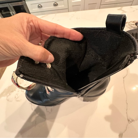 Rouge Helium Womens Regal Platform Lace Up Combat Boots Size 8 Black Side Zip - Picture 15 of 16